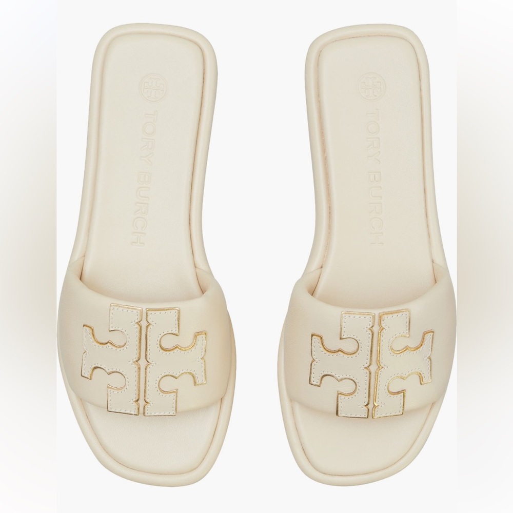 Tory Burch Double-T Leather Sport Slide Sandal